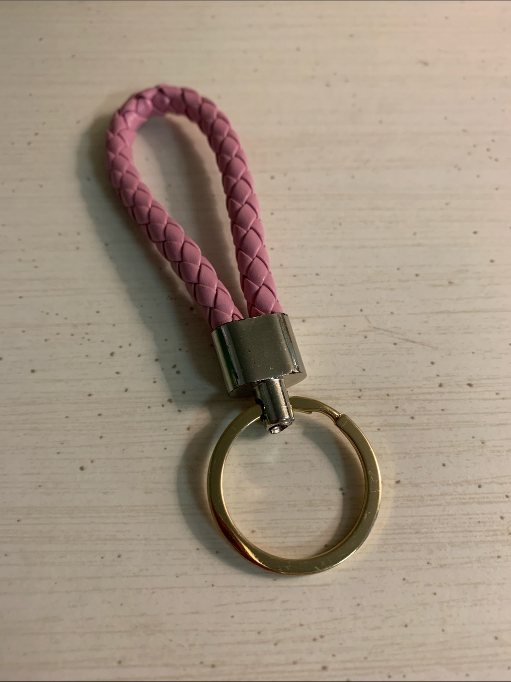 Pink Braided Loop Keyring
